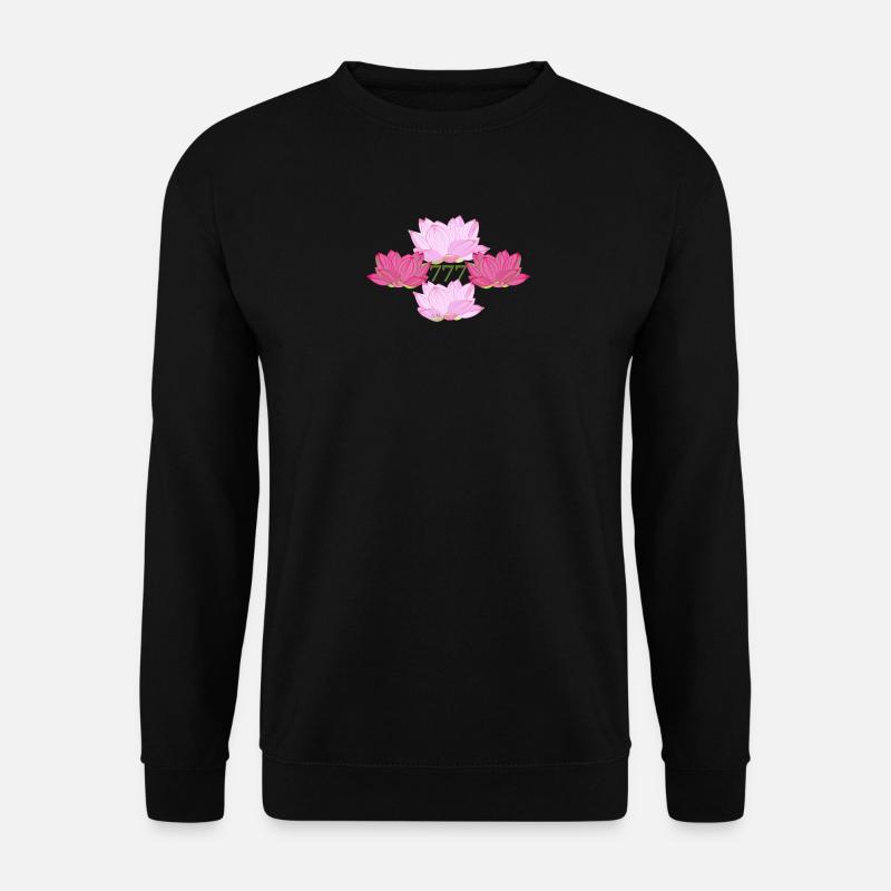 Spirituelle Lotus 777 Engel-Nummer - Unisex Pullover - Schwarz