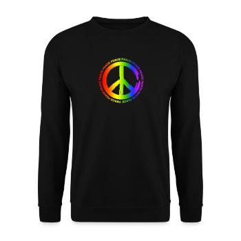 LGTBI Peace - Unisex Sweatshirt - black - Front - Alina (178cm) & Michal (187cm)