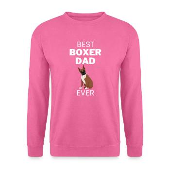 Amoureux des chiens Fête des Pères Cadeau Boxer Papa - Sweat-shirt Unisexe - rose - Devant