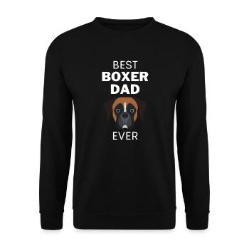 Bester Boxer Papa Vatertag Geschenk Boxer - Unisex Pullover - Schwarz - Vorne - Alina (178cm) & Michal (187cm)