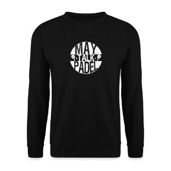 May Talk Padel Tennis - Sweat-shirt Unisexe - noir - Devant - Alina (178cm) & Michal (187cm)