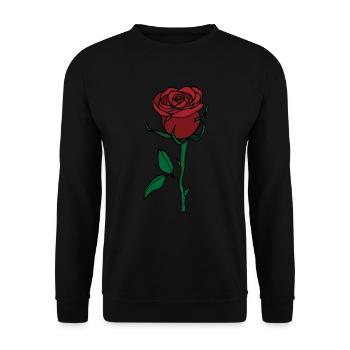 rose - Unisex Sweatshirt - black - Front - Alina (178cm) & Michal (187cm)