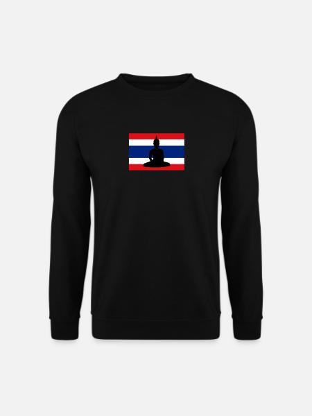Thailand Flagge Buddha - Unisex Pullover - Schwarz
