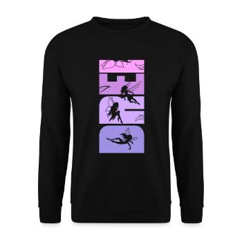 Feen 3. Geburtstag 3 Jahre alt Mädchen Fee - Unisex Pullover - Schwarz - Vorne - Alina (178cm) & Michal (187cm)