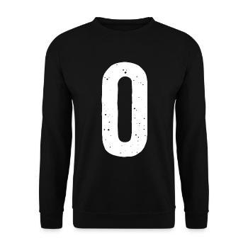 O Letter - Unisex Sweatshirt - black - Front - Alina (178cm) & Michal (187cm)