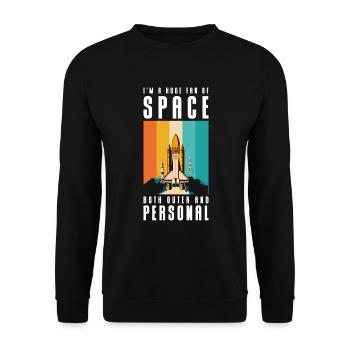 Galaxie Star Rocket - Sweat-shirt Unisexe - noir - Devant - Alina (178cm) & Michal (187cm)