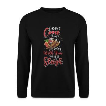 Tobogganing Snow Skiing Holidays - Unisex Sweatshirt - black - Front - Alina (178cm) & Michal (187cm)