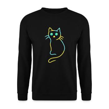 Bébé Kawaii Chat Chats Animaux Enfants Bébé - Sweat-shirt Unisexe - noir - Devant - Alina (178cm) & Michal (187cm)