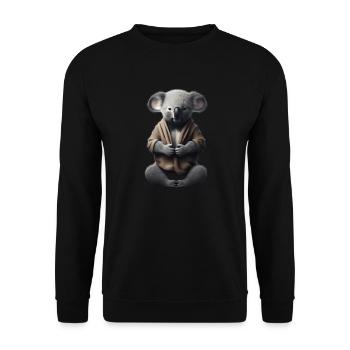 Koala Monk - Unisex Sweatshirt - black - Front - Alina (178cm) & Michal (187cm)