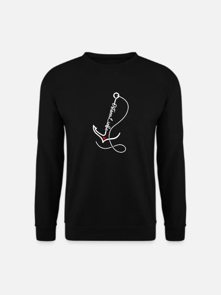 Ostseeliebe - Herz im Anker - Unisex Pullover - Schwarz