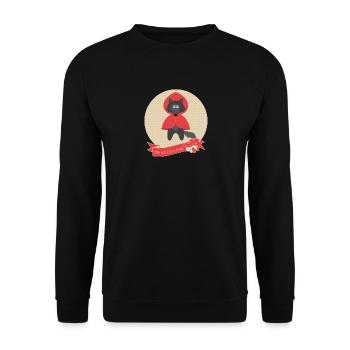 loup chaperon rouge - Sweat-shirt Unisexe - noir - Devant - Alina (178cm) & Michal (187cm)
