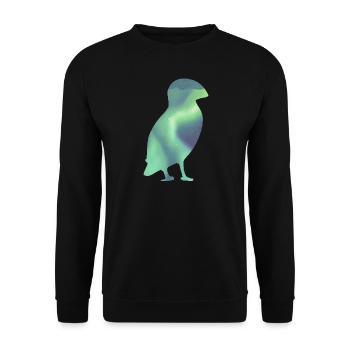 Puffin Island Papageitaucher Iceland Aurora - Unisex Pullover - Schwarz - Vorne - Alina (178cm) & Michal (187cm)