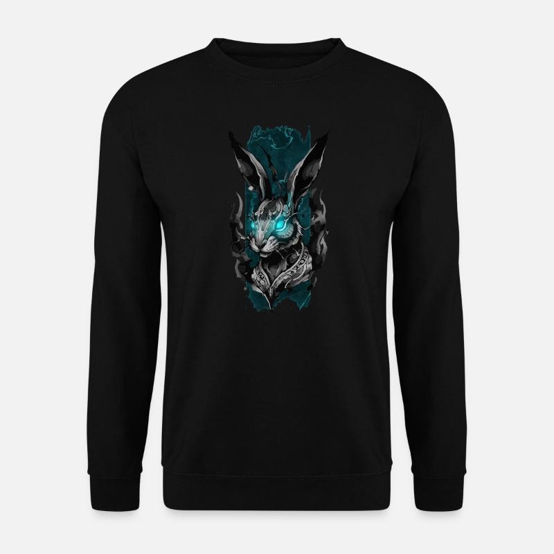 Luminous Lapin: Glowing Bunny Radiance - Unisex Sweatshirt - black