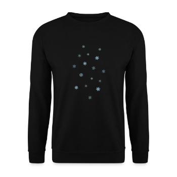 flocons de neige - Sweat-shirt Unisexe - noir - Devant - Alina (178cm) & Michal (187cm)