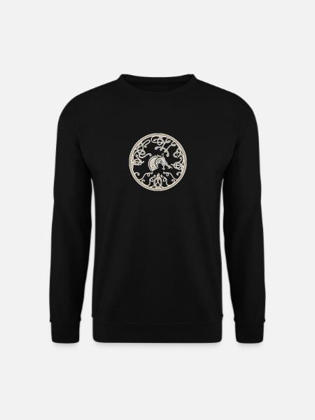 Fenriswolf, Fenrir, Wolf, nordischen Mythologie - Unisex Pullover - Schwarz