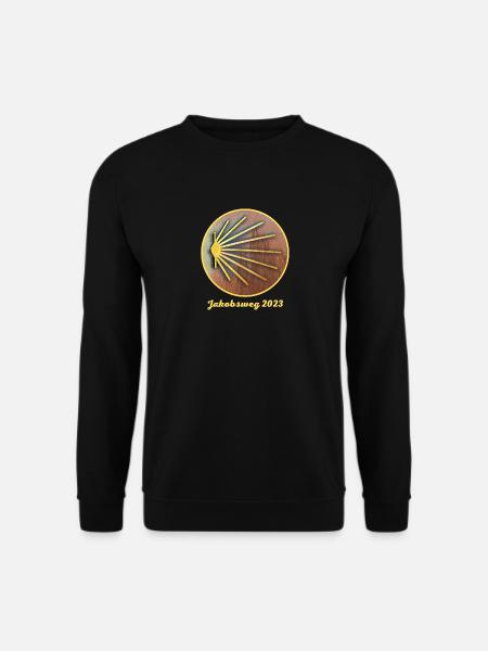 Jakobsweg 2023 - Pilgermuschel - Unisex Pullover - Schwarz