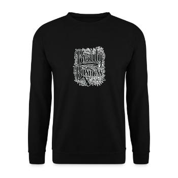 Schönheit ist mein Geschäft - Unisex Pullover - Schwarz - Vorne - Alina (178cm) & Michal (187cm)