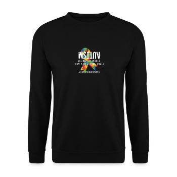 Autismus Schleife Autism Awareness Geschenk - Unisex Pullover - Schwarz - Vorne - Alina (178cm) & Michal (187cm)
