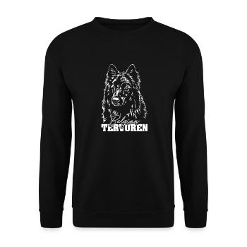 BELGE TERVUREN Portrait Chiens Chien Wilsigns - Sweat-shirt Unisexe - noir - Devant - Alina (178cm) & Michal (187cm)