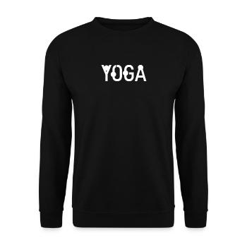 YOGA HUMAN Minimalist - Sweat-shirt Unisexe - noir - Devant - Alina (178cm) & Michal (187cm)