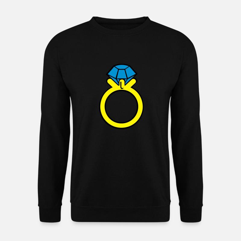 diamond ring - Unisex Pullover - Schwarz