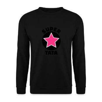 super tata (v.5) - Sweat-shirt Unisexe - noir - Devant - Alina (178cm) & Michal (187cm)