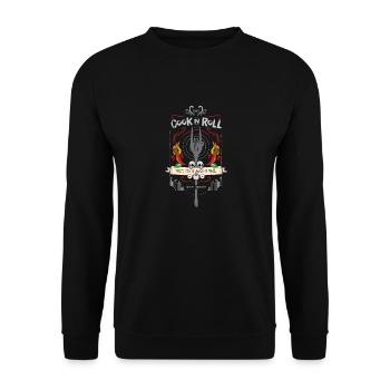 cook ´n roll - Unisex Pullover - Schwarz - Vorne - Alina (178cm) & Michal (187cm)