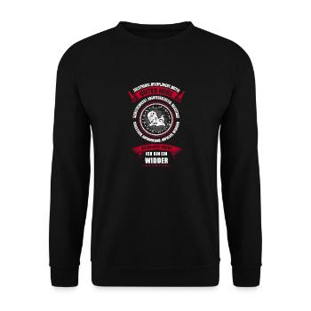 Widder Sternzeichen Horoscope Horoskop - Unisex Pullover - Schwarz - Vorne - Alina (178cm) & Michal (187cm)