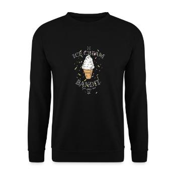 Softeis Machine - Unisex Pullover - Schwarz - Vorne - Alina (178cm) & Michal (187cm)