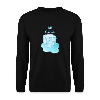Be Cool IceCube - Unisex Pullover - Schwarz - Vorne - Alina (178cm) & Michal (187cm)