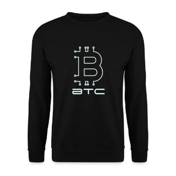 Bitcoin Digital - Unisex Pullover - Schwarz - Vorne - Alina (178cm) & Michal (187cm)
