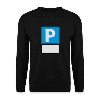 parken parkplatz - Unisex Pullover - Schwarz - Vorne - Alina (178cm) & Michal (187cm)