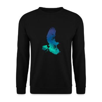 Flying eagle - Unisex Sweatshirt - black - Front - Alina (178cm) & Michal (187cm)