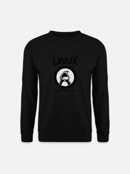 linux tut was es soll - Unisex Pullover - Schwarz