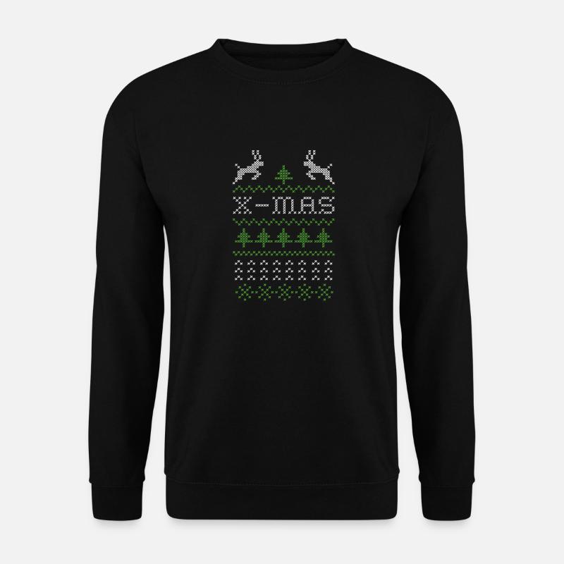 X-mas ugly sweater design for red - Sweat-shirt Unisexe - noir