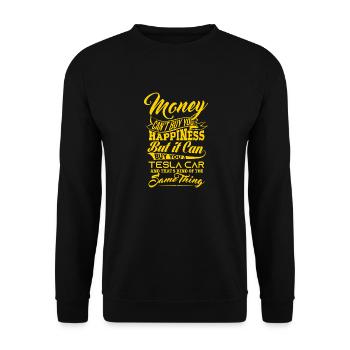MONEY TESLA Y - Unisex Sweatshirt - black - Front - Alina (178cm) & Michal (187cm)