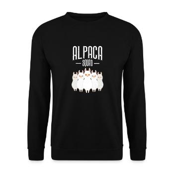 Alpaca Squad - Unisex Pullover - Schwarz - Vorne - Alina (178cm) & Michal (187cm)