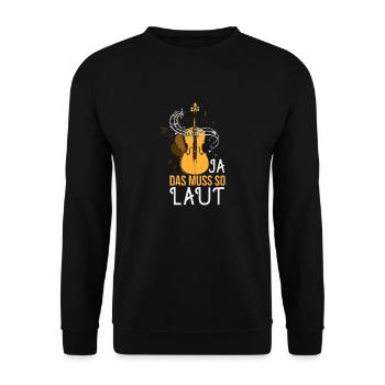Cellist Geschenk Cello Violoncello Streicher - Unisex Pullover - Schwarz - Vorne - Alina (178cm) & Michal (187cm)