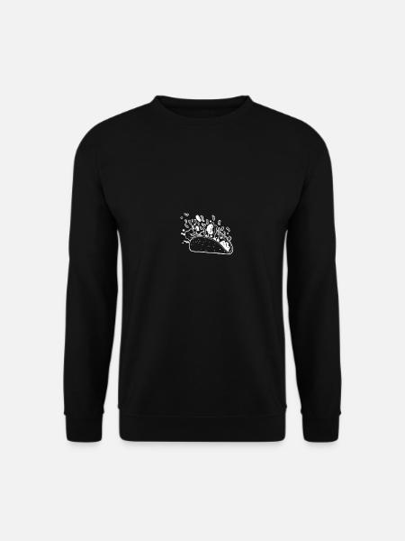 White Taco Sketch - Unisex Sweatshirt - black
