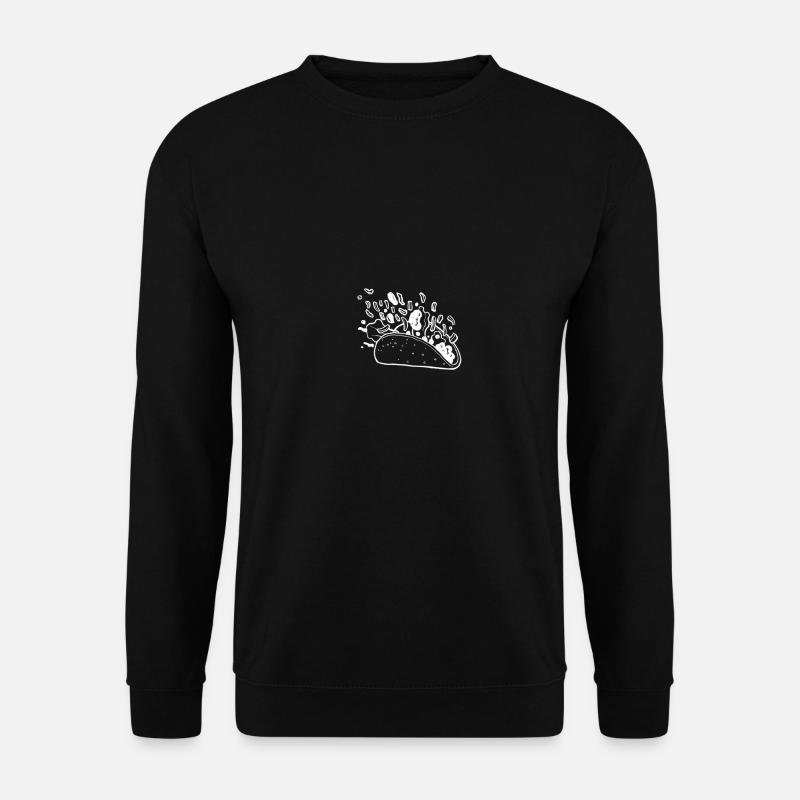 White Taco Sketch - Unisex Sweatshirt - black