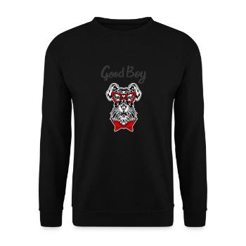 Schnauzer miniature Desigen - Sweat-shirt Unisexe - noir - Devant - Alina (178cm) & Michal (187cm)