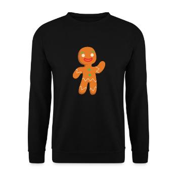 Gingerbread Man - Unisex Sweatshirt - black - Front - Alina (178cm) & Michal (187cm)