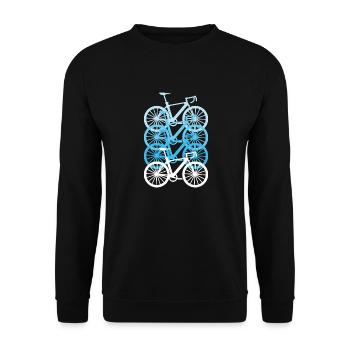 Fahrrad fahren - Unisex Pullover - Schwarz - Vorne - Alina (178cm) & Michal (187cm)