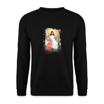 Jésus - Sweat-shirt Unisexe - noir - Devant - Alina (178cm) & Michal (187cm)