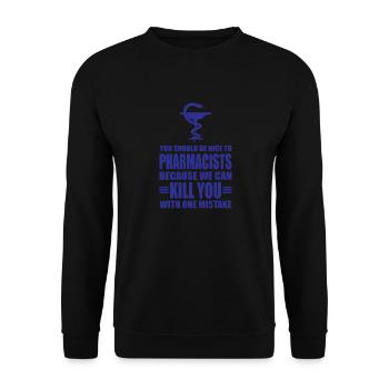 Pharmacists Pharmacie Cadeau - Sweat-shirt Unisexe - noir - Devant - Alina (178cm) & Michal (187cm)