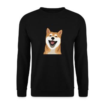 Shiba Inu - Sweat-shirt Unisexe - noir - Devant - Alina (178cm) & Michal (187cm)
