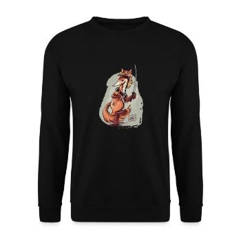 Katana Fox - Unisex Pullover - Schwarz - Vorne - Alina (178cm) & Michal (187cm)
