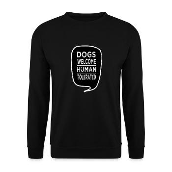 dogfather funny lover cool dog quote - Sweat-shirt Unisexe - noir - Devant - Alina (178cm) & Michal (187cm)