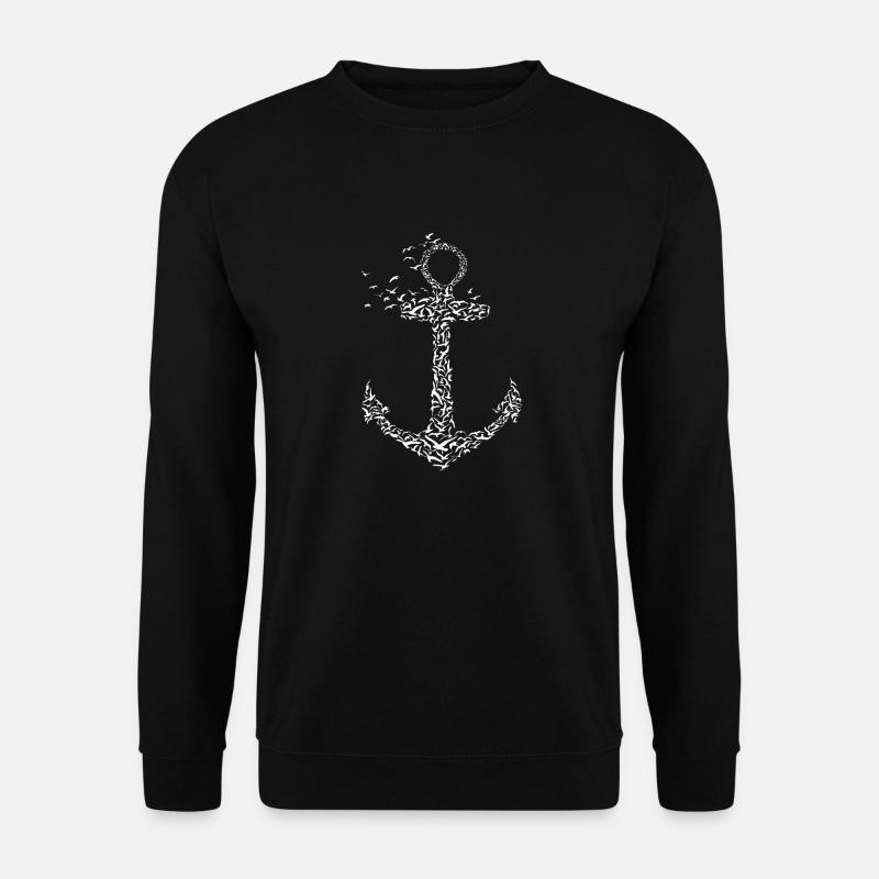 Möwen Anker Meer Norddeutschland - Unisex Pullover - Schwarz