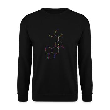 LSD Molecule Lysergic Acid Diethylamide Structural Formula - Unisex Sweatshirt - black - Front - Alina (178cm) & Michal (187cm)